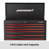 Tool Chest with 6 Drawers, Black, 36-in