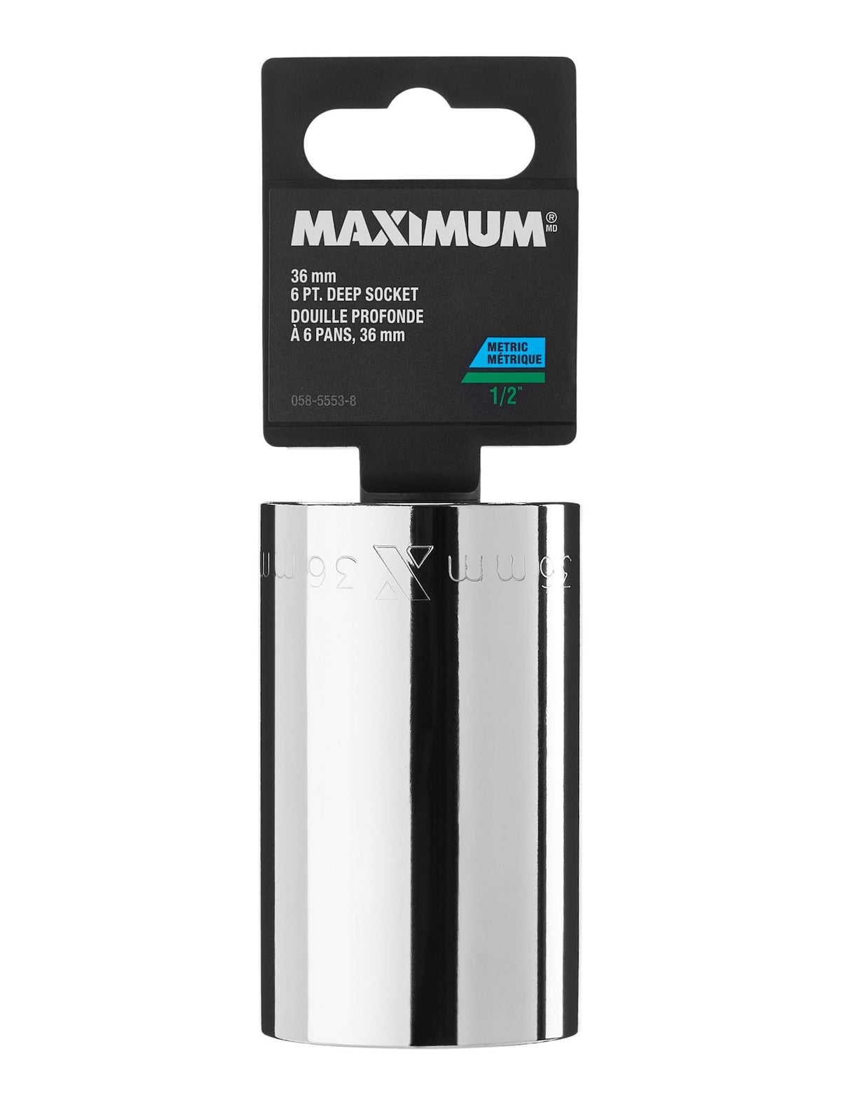 MAXIMUM 1/2" Drive 36mm Deep Socket