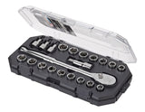 MAXIMUM 21 Piece 1/2" Drive Metric Socket Set