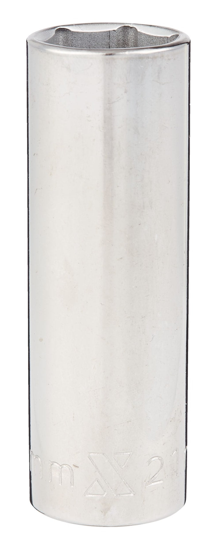 MAXIMUM 21mm 1/2-in Drive Deep Socket 6-Point, CRV, Chrome Plating E5288