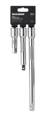 MAXIMUM 3 Piece 1/2" Drive Wobble Extension Bar Set