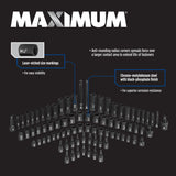 MAXIMUM 3/8-in & 1/2-in Drive Professional Grade Impact Socket Set, 83-pc, CRMO