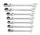 MAXIMUM Flexhead Ratcheting Wrench Set, Alloy Steel, Metric, 7-pc