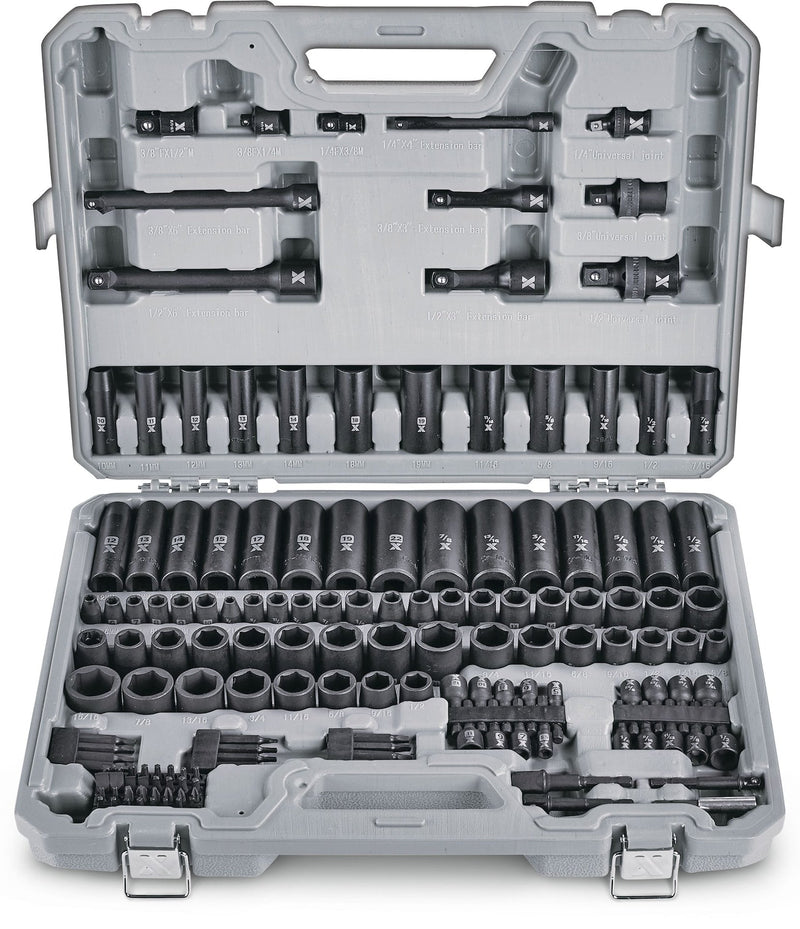MAXIMUM Professional Grade Impact Socket Set, 150-pc, SAE / Metric, CRMO J2915