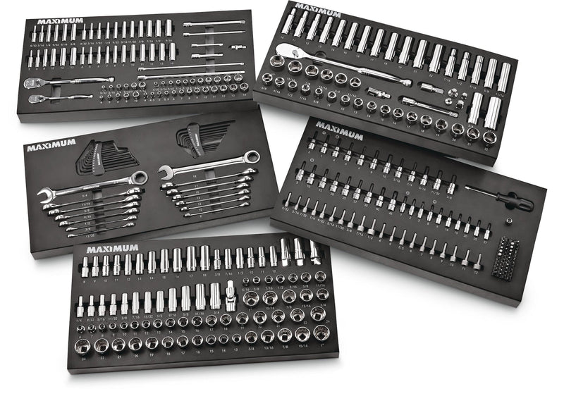 MAXIMUM Professional Grade Socket Set, 346-pc, CRV, Nickel-Chrome Plating O4265