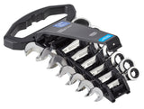 MAXIMUM Stubby Ratcheting Wrench Set, Metric, Nickel-Chrome Plating, 7-pc