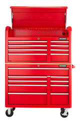 MAXIMUM Tool Storage Cabinet, Built-In Power Bar with USB, 9-Drawer, 47-in, Red