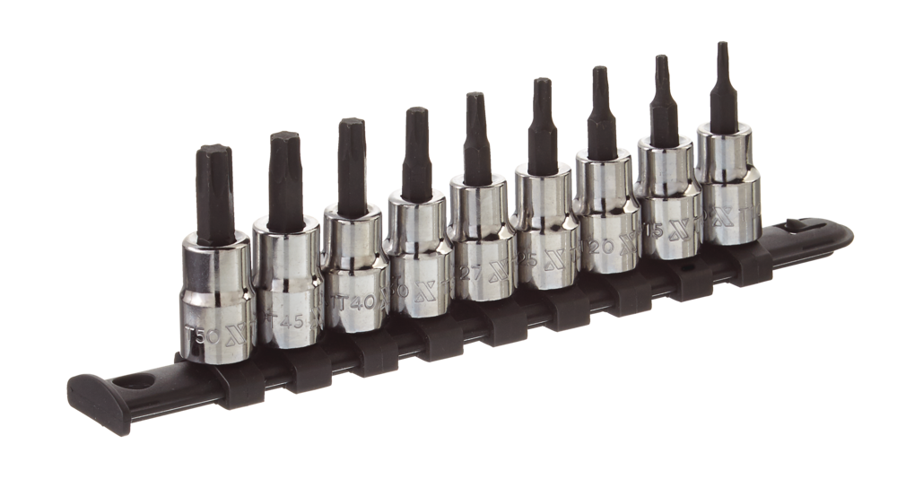 MAXIMUM Star-drive Bit Socket Set, Heat Treated, 9-pc