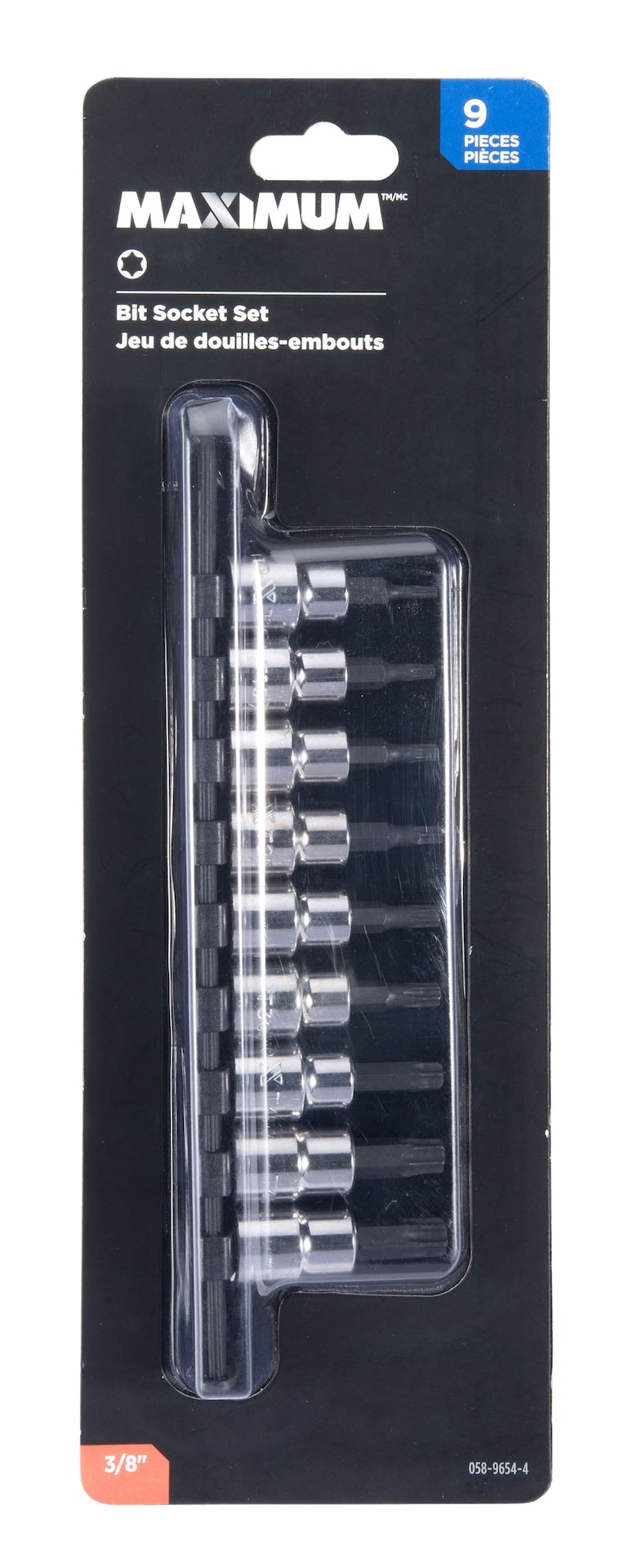 MAXIMUM Star-drive Bit Socket Set, Heat Treated, 9-pc