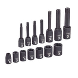 MAXIMUM Star-drive & E-Star-drive Impact Bit Socket Set, 14-pc, SAE/Metric