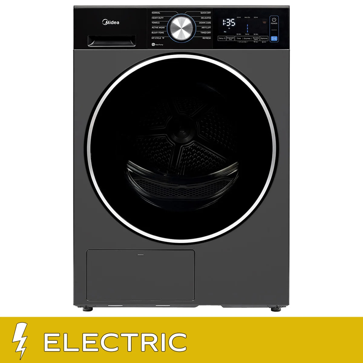 4.4 cu. ft. Graphite Steel Electric Ventless Dryer with Heat Pump and Stacking Kit