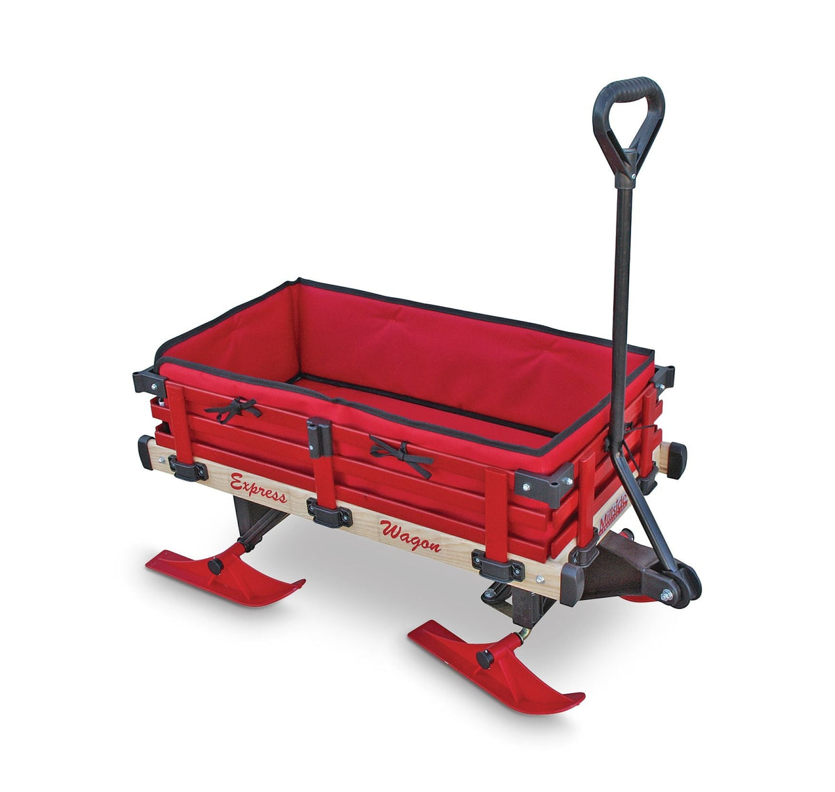 Industries All-Season Foam Padded Seat Cushion & Side Pads For Convertible Wagon Sleigh/Sled, Red
