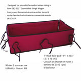 Industries All-Season Foam Padded Seat Cushion & Side Pads For Convertible Wagon Sleigh/Sled, Red
