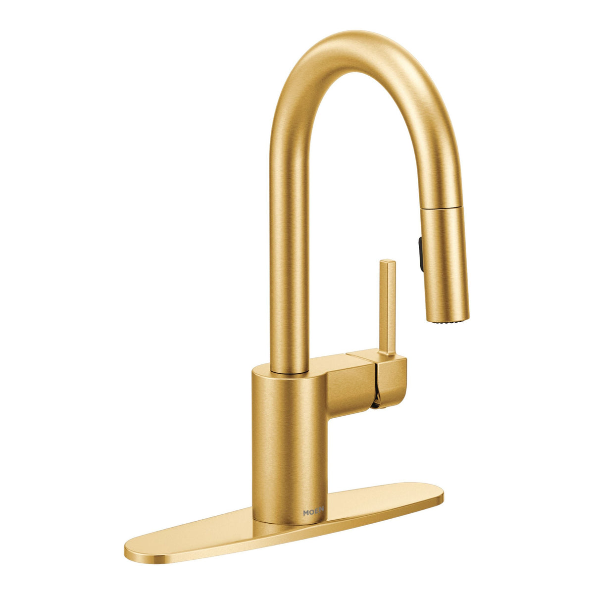 Align Single Handle High Arc Pull Down Sprayer Bar Faucet, Brushed Gold