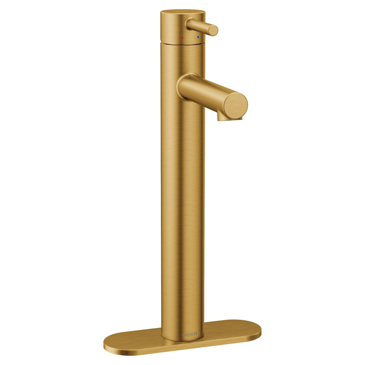 Align Single Handle High Arc Vessel Single Hole Bathroom Sink Faucet, WaterSense Certified, Brushed Gold