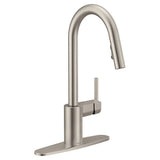 Align Single Handle Modern Pull Down Sprayer Kitchen Faucet with Reflex & Power Clean, Stainless Steel
