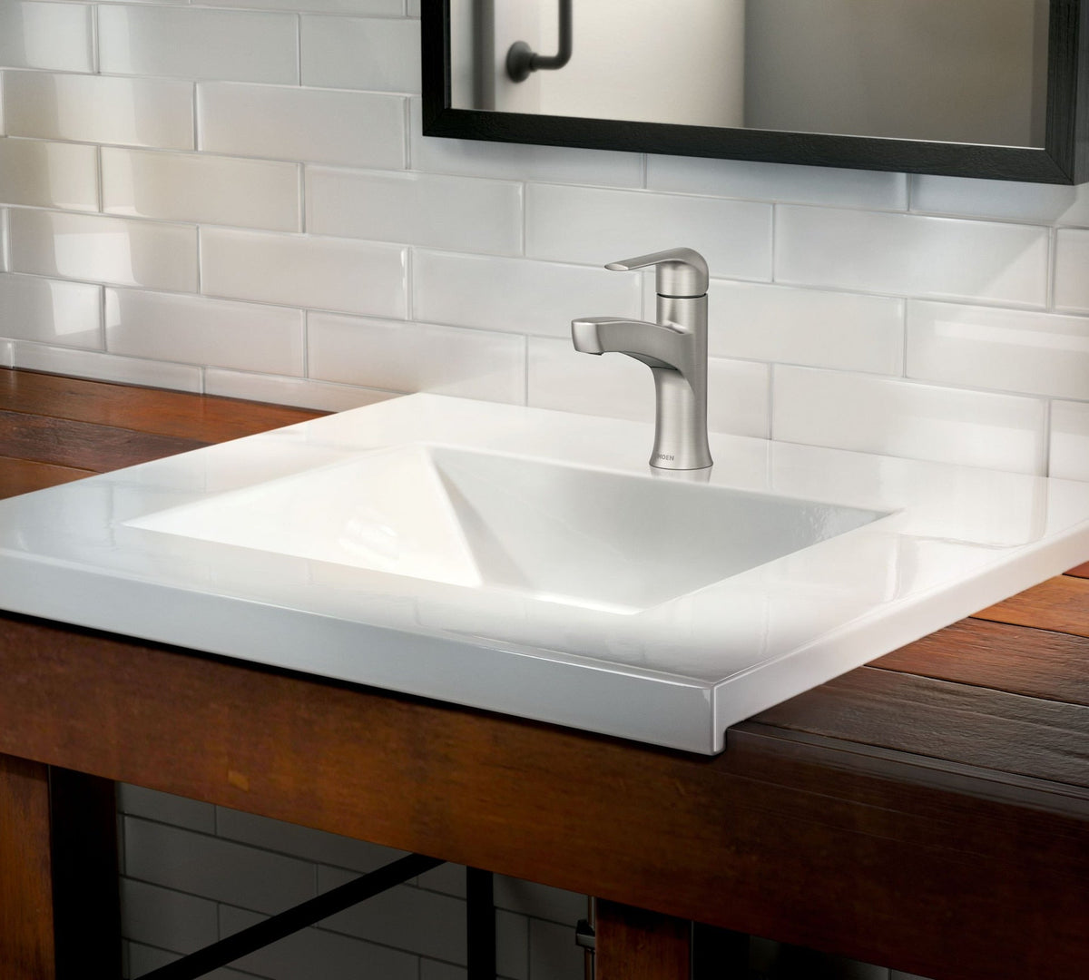 Tilson Single-Handle Brushed Nickel Bathroom Lavatory/Bathroom Sink Faucet with Spot-resistant