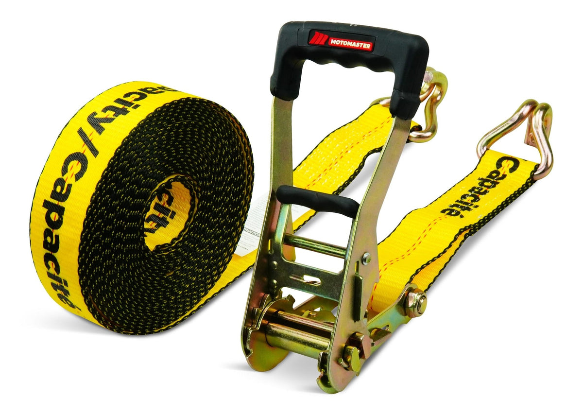 10,000-lb Commercial Ratchet Tie Down Straps, with Ultra Padded Handles, 2-in x 30-ft