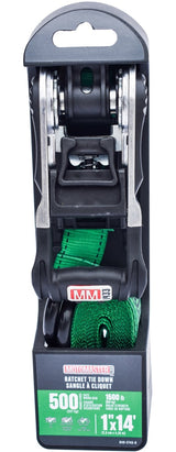 1,500-lb Ratchet Tie Down Straps, with Padded Handle, 1-in x 14-ft