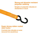 3,000-lb Heavy-Duty Sliding Ratchet Tie Down Straps, 1.25-in x 8-ft, 2-pk