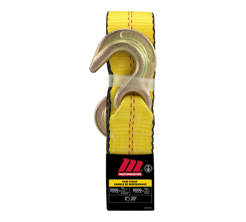 9,000-lb Tow Strap with Rust-Resistant Hooks, 2-in x 20-ft J3642
