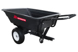 Poly Bed Utility Trailer Cart with Steel Frame, Black, 500-lb