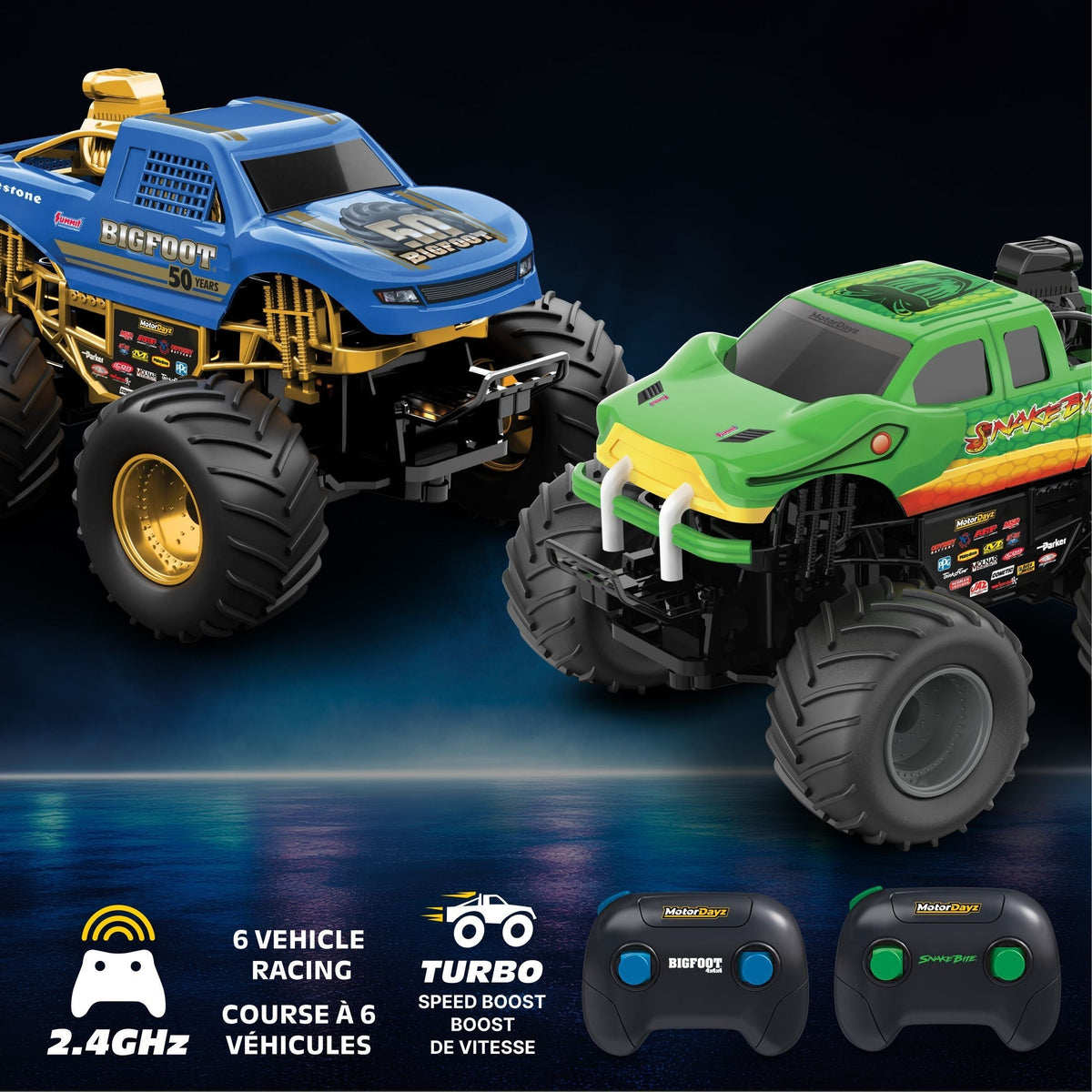 MotorDayz RC Monster Truck Twinpack - 1:24 Scale
