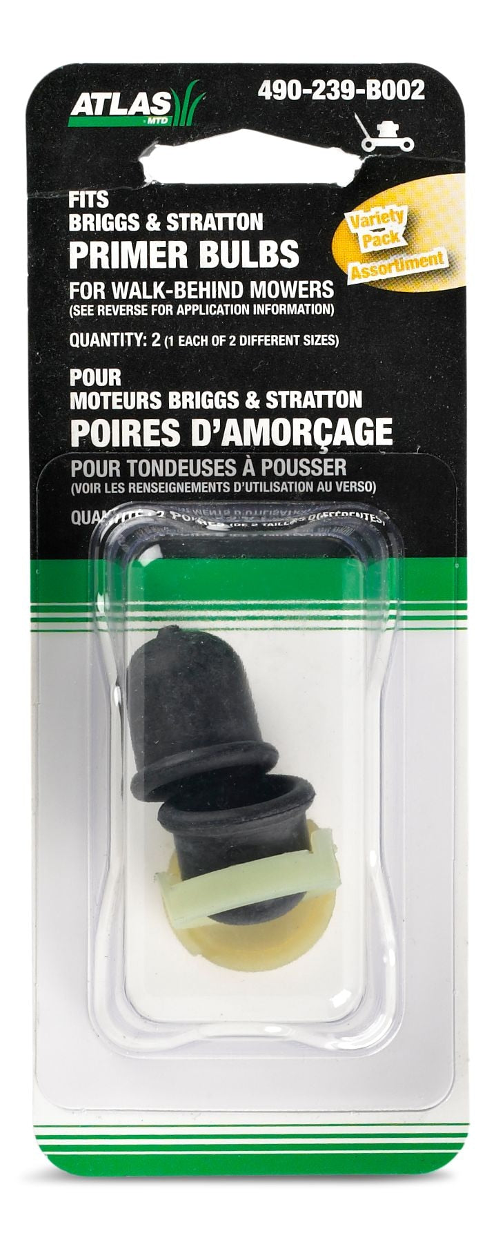 Lawn Mower Engine Primer Bulbs, 2-Pc G9997