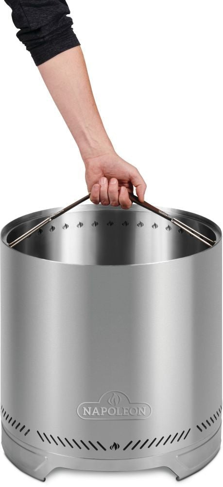 Timberwolf Outdoor Smokeless Multi-Fuel Fire Pit, Stainless Steel, 22-in