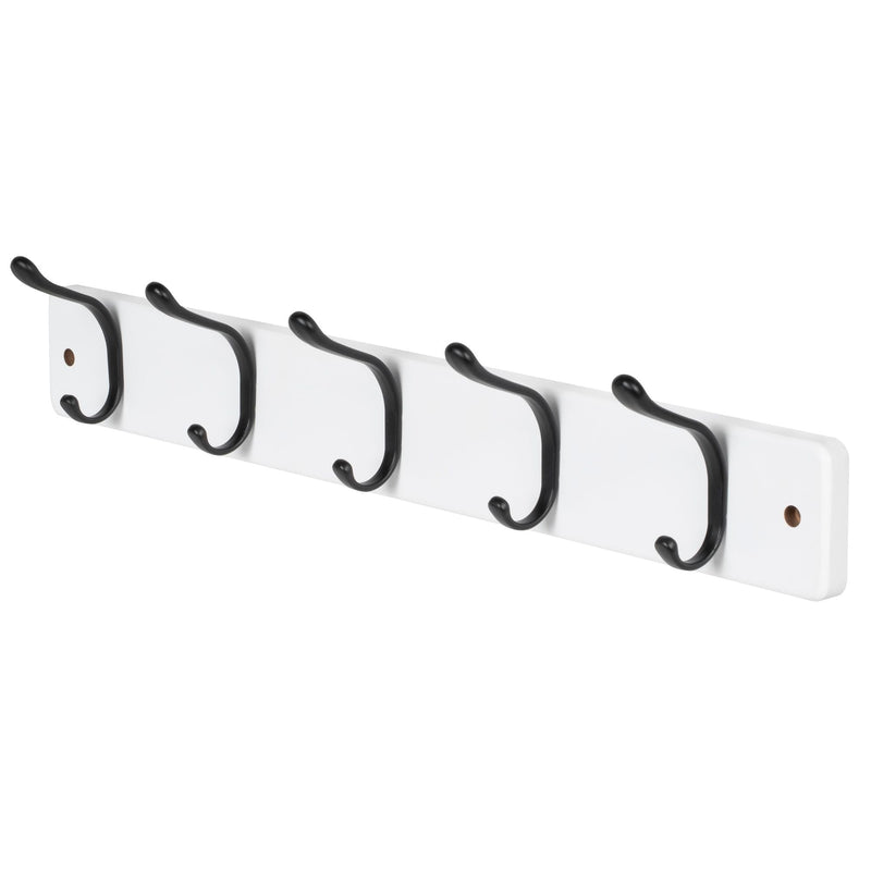 21.6" Modern Wall 5 Hook Rack, White A432