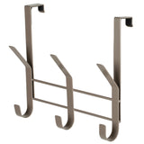 8.5" Over The Door Metal 3 Hook, Champagne