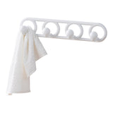 Heavy Duty Plastic 4-Hook Hook, White, 19.7-in
