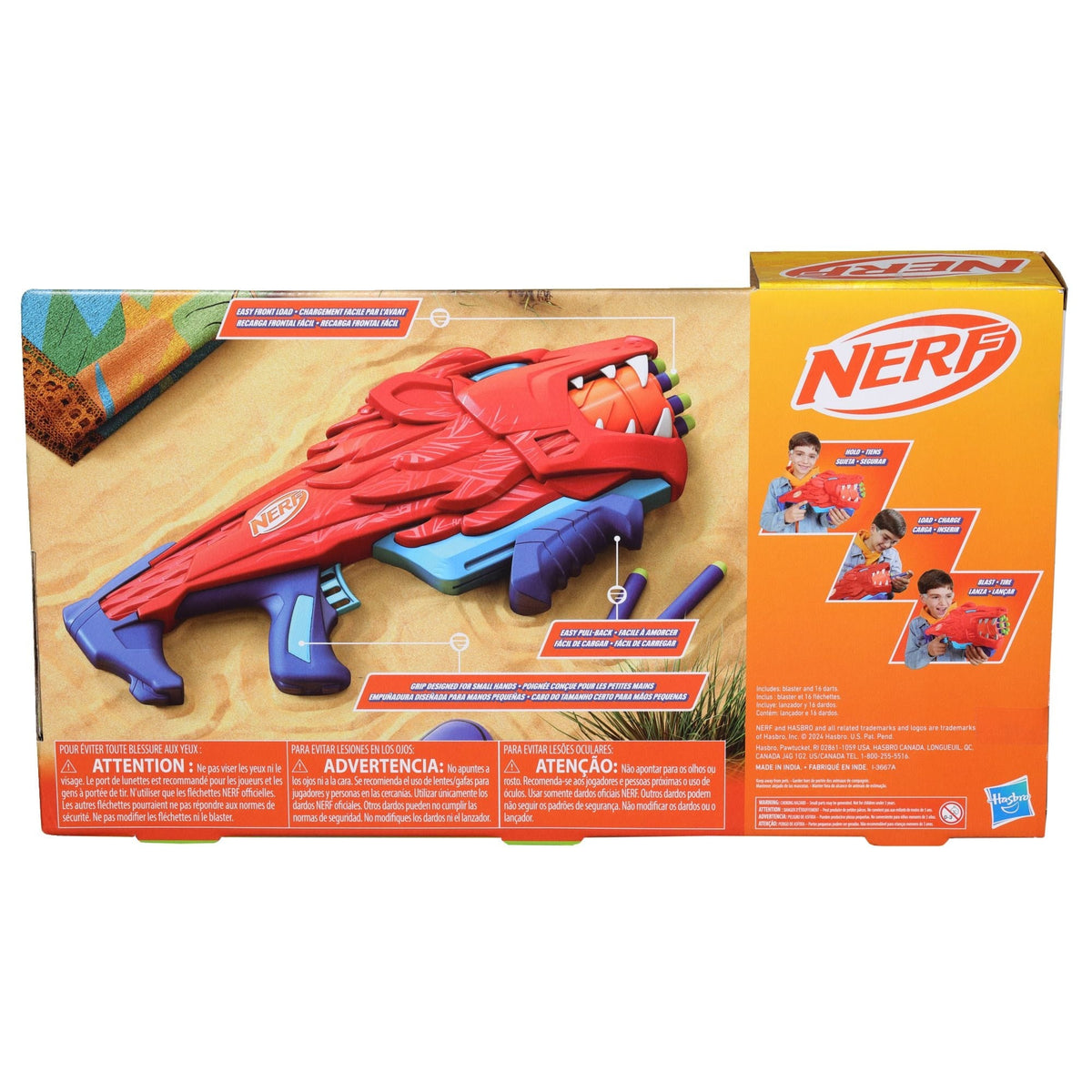Junior Wild Lionfury Easy-Play Dart Blaster, Includes 16 Darts, Ages 6+