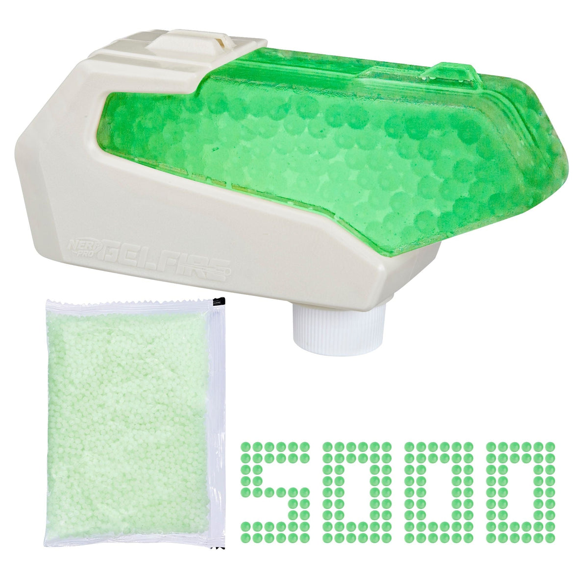 Pro Gelfire Glow In The Dark Nightfall Hopper with 5000 Gelfire Rounds