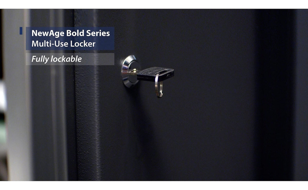 Bold 3.0 Series 24-Gauge Steel Multi-Use Locker, Fully-Welded, 800-lb Capacity, Black/Grey, 30-in