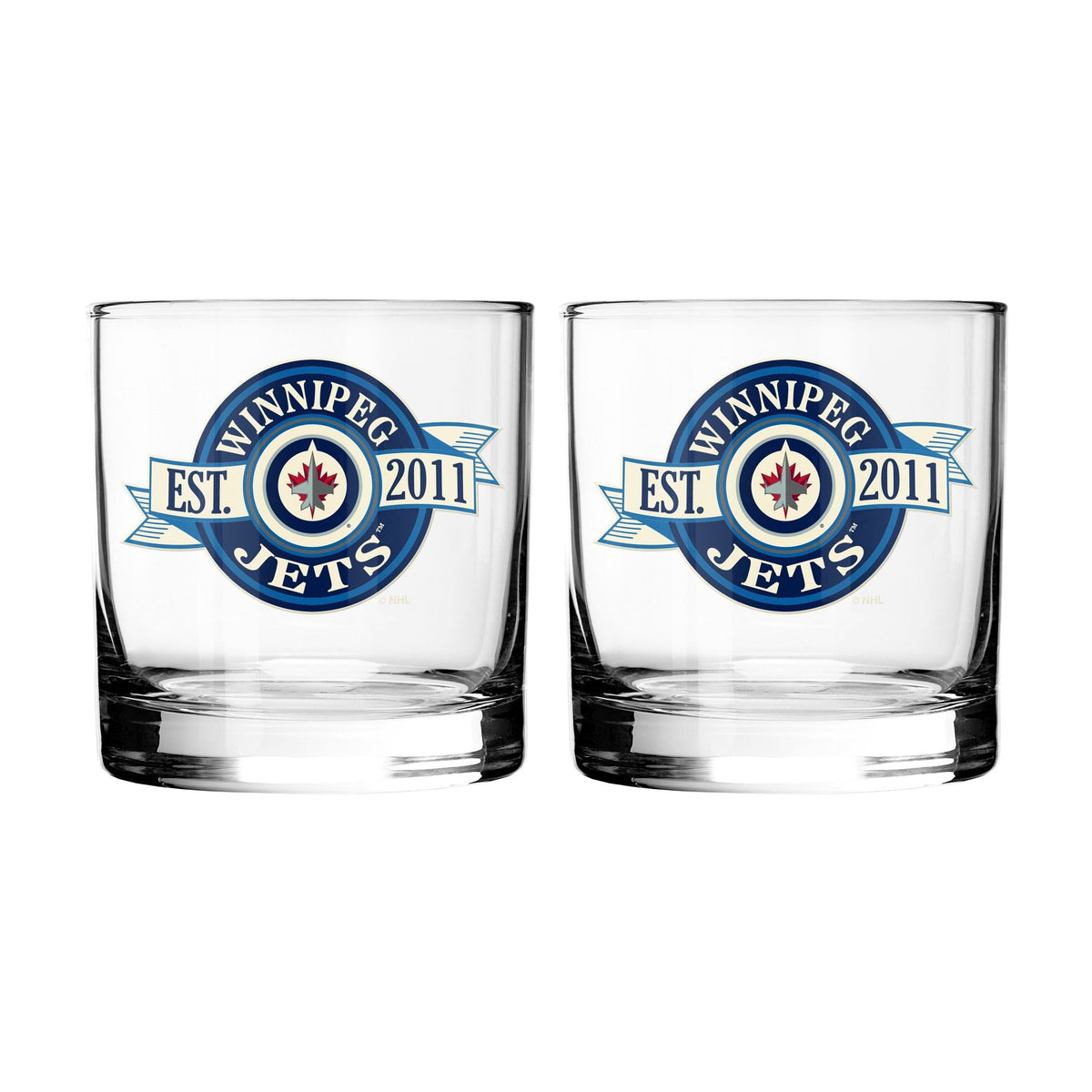 Hockey Rocks Glass, 2-pk