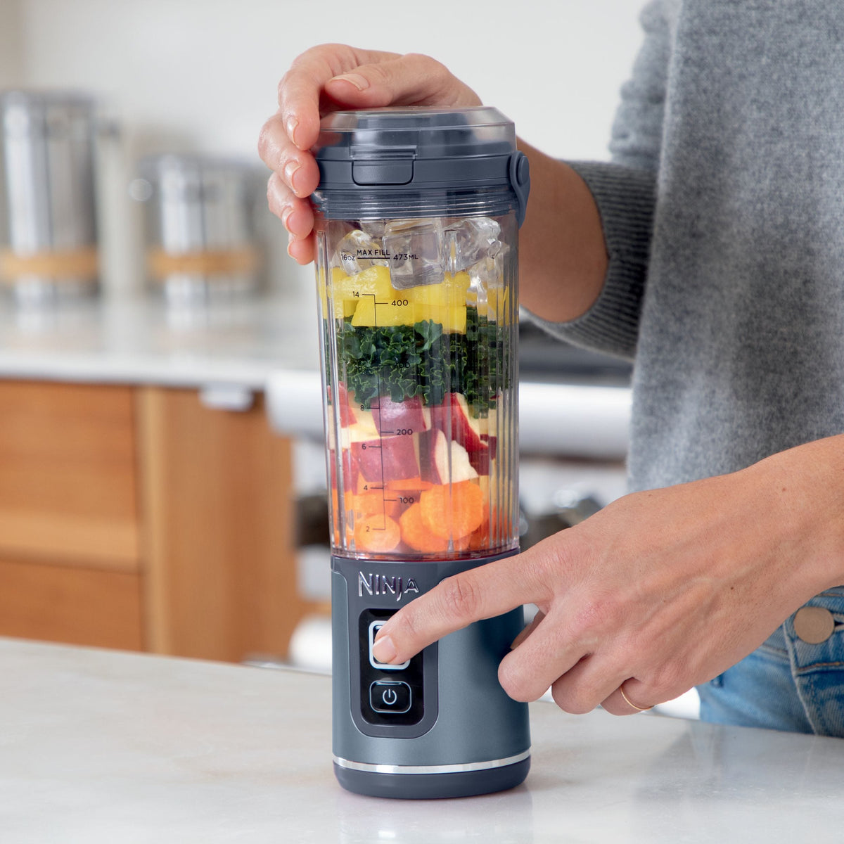 Ninja Blast Portable Cordless Personal Blender with Leak-Proof Lid, Blue