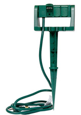 3-Outlet Outdoor Power Stake with 6-ft Cord, Green
