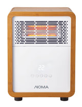 3-Setting Cabinet Heater with Child Lock, Quartz and Radiant Heating, Wood Grain Finish