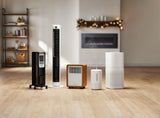 3-Setting Cabinet Heater with Child Lock, Quartz and Radiant Heating, Wood Grain Finish