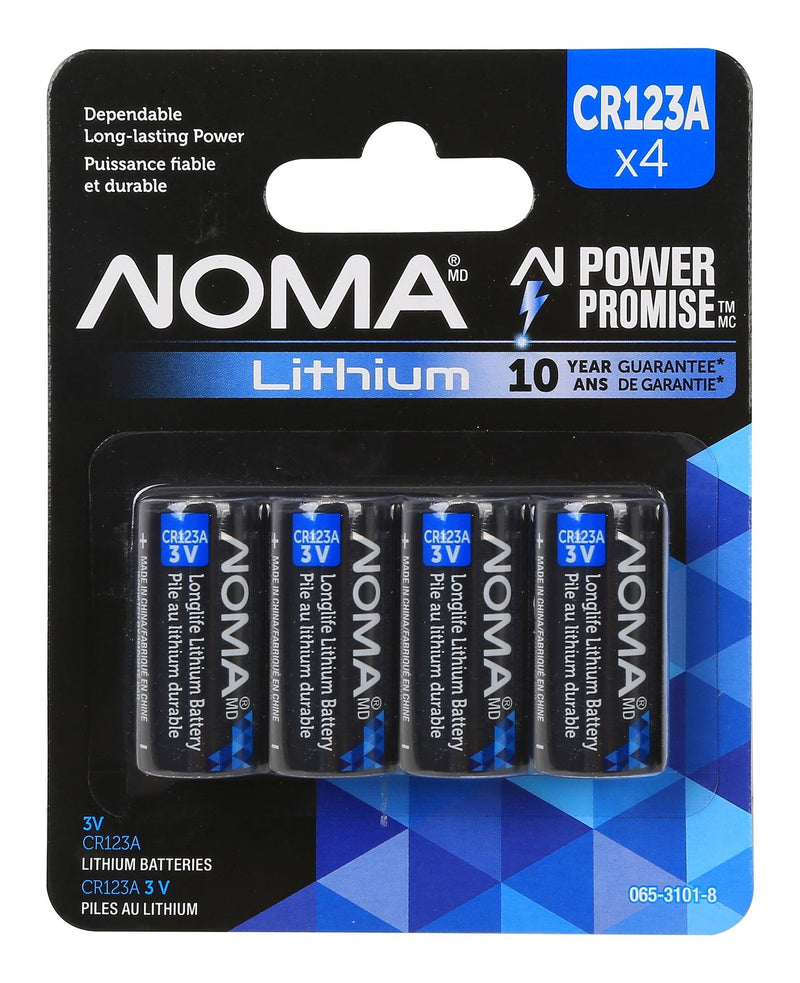 4-pk CR123 3V / 3 Volt Lithium Photo Batteries, Long Lasting R1975