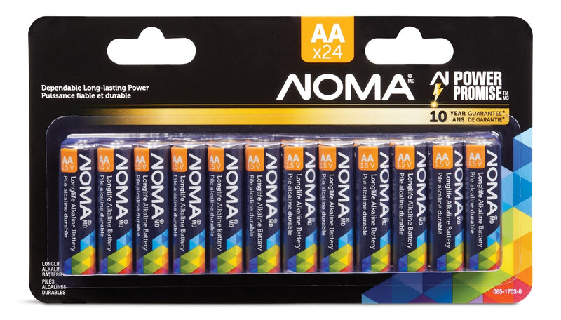 AA Alkaline Batteries, Long Lasting, All Purpose, 24-pk K1502