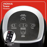 Oscillating Tower Ceramic Heater withRemote Control & Thermostat, 1500W, Black, 30-in