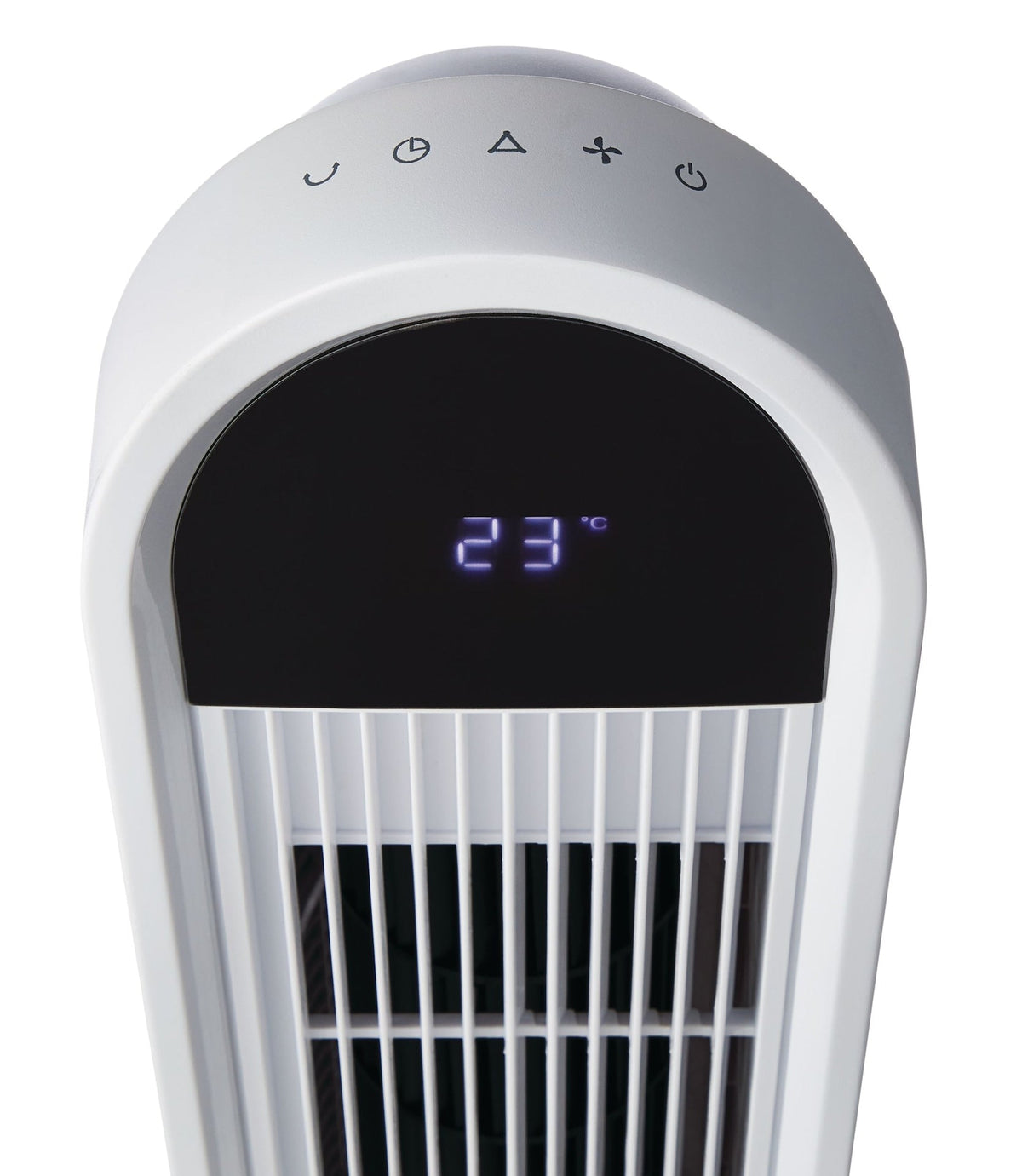 Oscillating Tower Fan, Remote Control, 3-Speed, White, 45-in