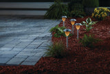 Outdoor Pure White LED Solar Stainless Steel Garden & Pathway Stake Lights, 10-Pk