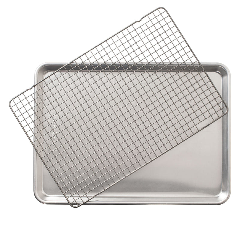 Naturals Aluminum Half-Sheet with Oven-Safe Nonstick Grid, 2-pc M1319