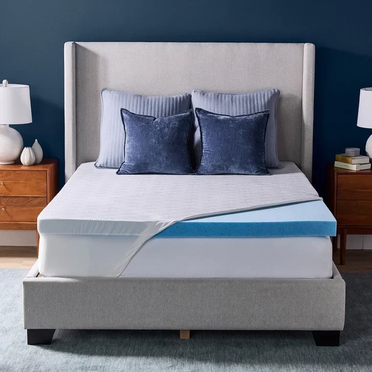 Novaform 3 in. Advanced Cooling Gel Memory Foam Mattress Topper