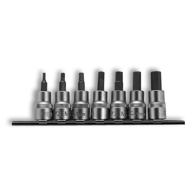 3/8-in Drive SAE Hex Socket Set, 7-pc, Assorted Sizes, 44003 C9413