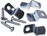 Mirror Holder, For Frameless Mirrors, 20-lb Capacity, Zinc-Finish, 4-pk