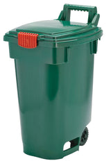 Plastic Wheeled Compost Bin/Multi-Use Storage Cart, Green, 45 L
